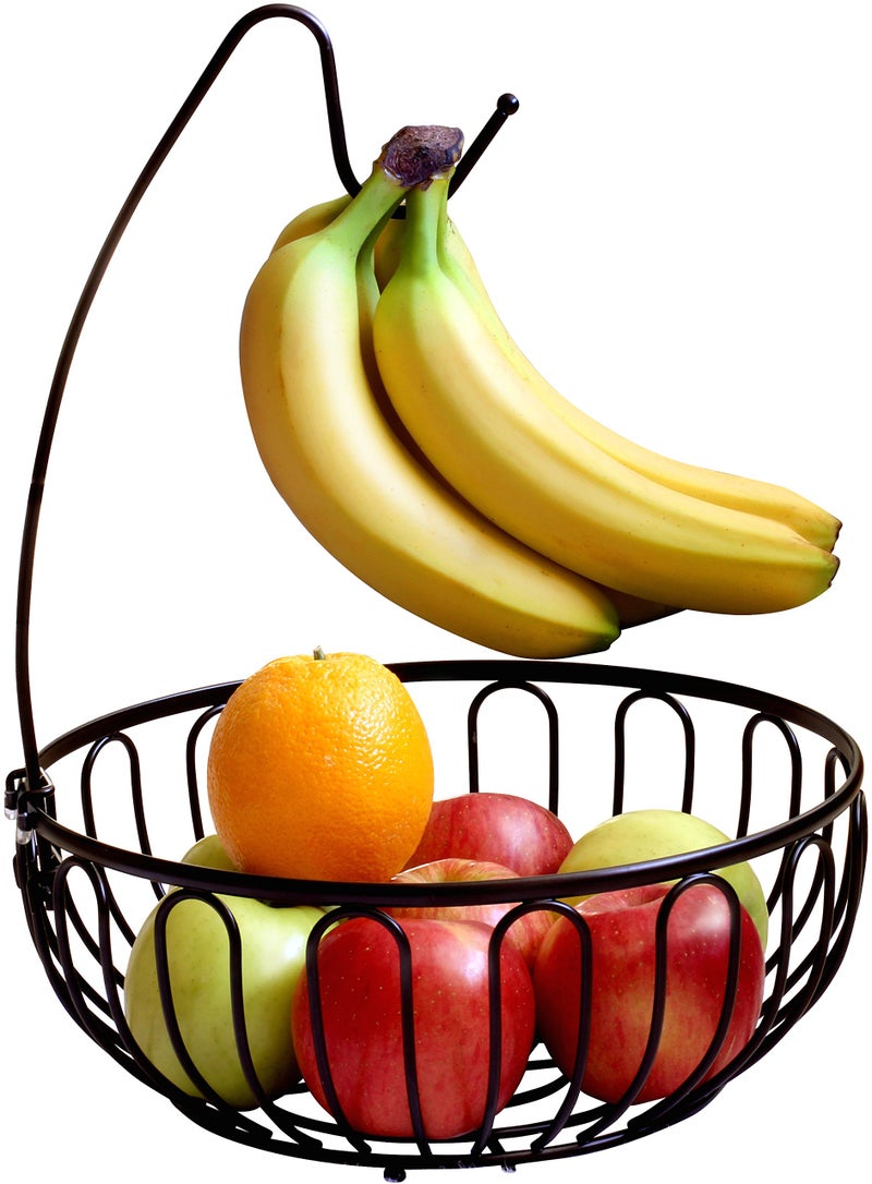 Deco Brothers Fruit Bowl with Banana Holder, Bronze - Image 2